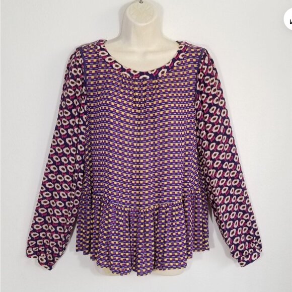 MAEVE Cheyenne Peplum Top Blouse 6635E1M - Picture 1 of 8